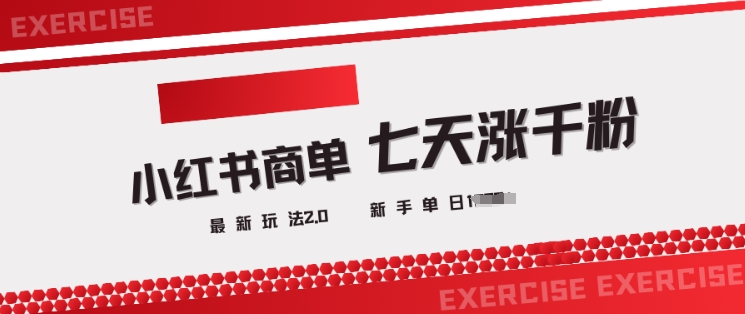小红书商单2.0最新玩法，3天涨千粉单日变现多张-北向